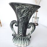 Baluster vase decorated with palm trees, 1950s style