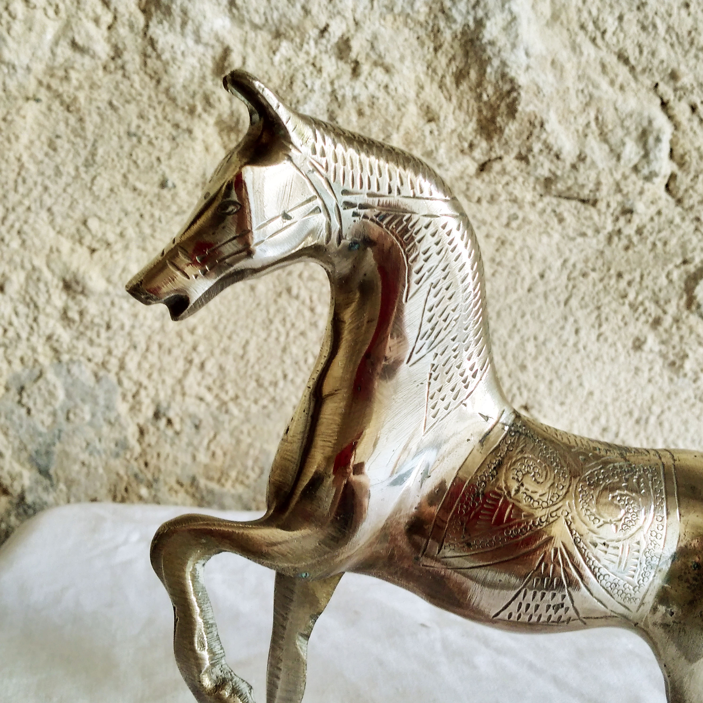 Brass horse