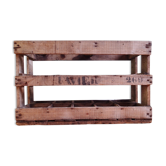 Casier caisse panier porte bouteilles en bois ancien