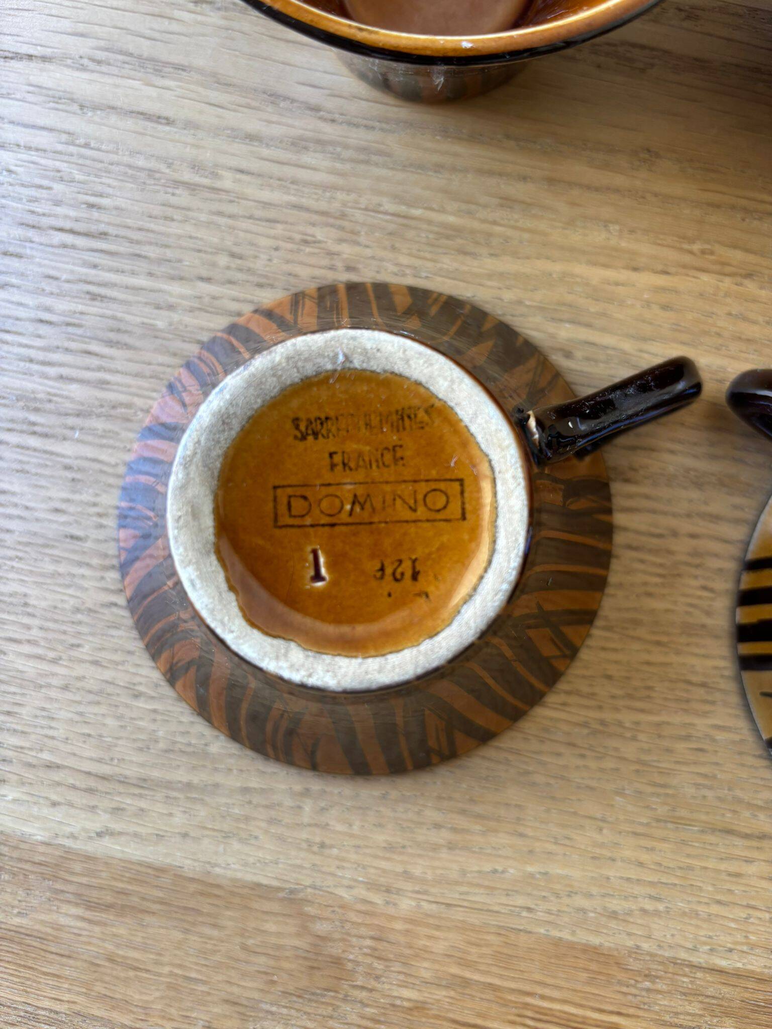 Lot Tasses & Coupelles Sarreguemines Domino