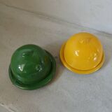 2 mini ceramic butter dishes