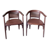 Pair of Fischel bistro armchairs