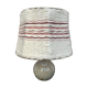 Lampe vintage en grès et abat-jour laine