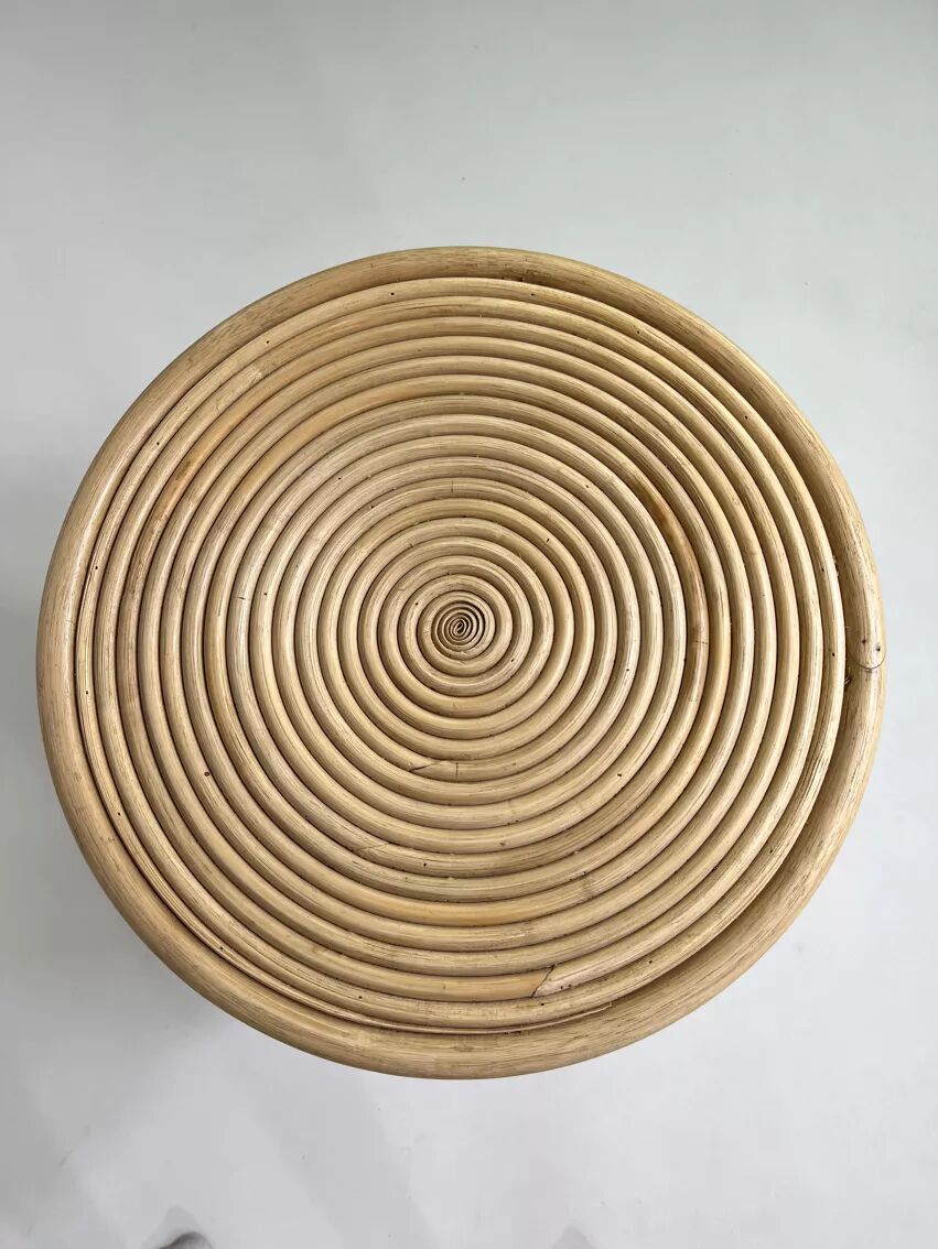 Rattan side table