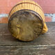 Old pichet terre de feu beige stoneware barrel shape