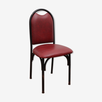 Chaise de bistrot vintage rouge