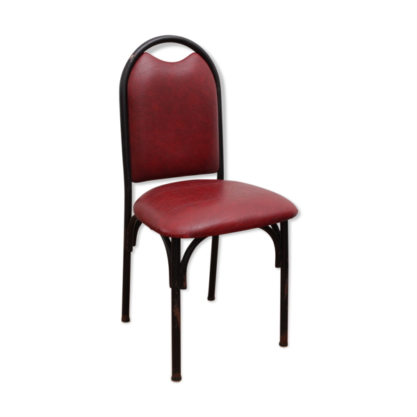Chaise de bistrot vintage rouge