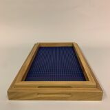 Set of 2 trays smoked oak or afrormosia