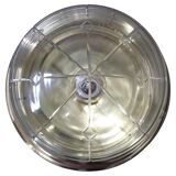 Art Nouveau brass and glass ceiling light, Czechoslovakia, 1930s