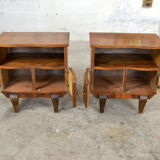 Art Deco bedsides walnut 1930 / 1940