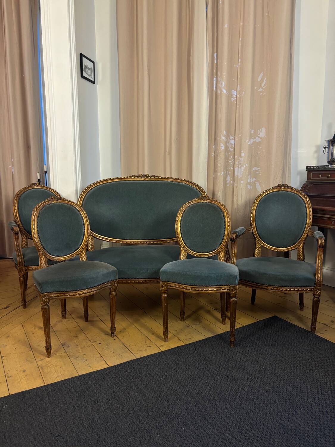Louis XVI five-piece salon