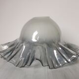 Tulipe de lampe verre irisé/argenté