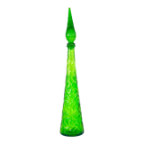 Green bottle, Empoli glass, Italy, Mid-century