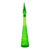 Bouteille verre d'Empoli, Italie, Mid-century