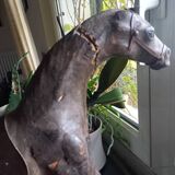 Ancien jouet cheval en cuir