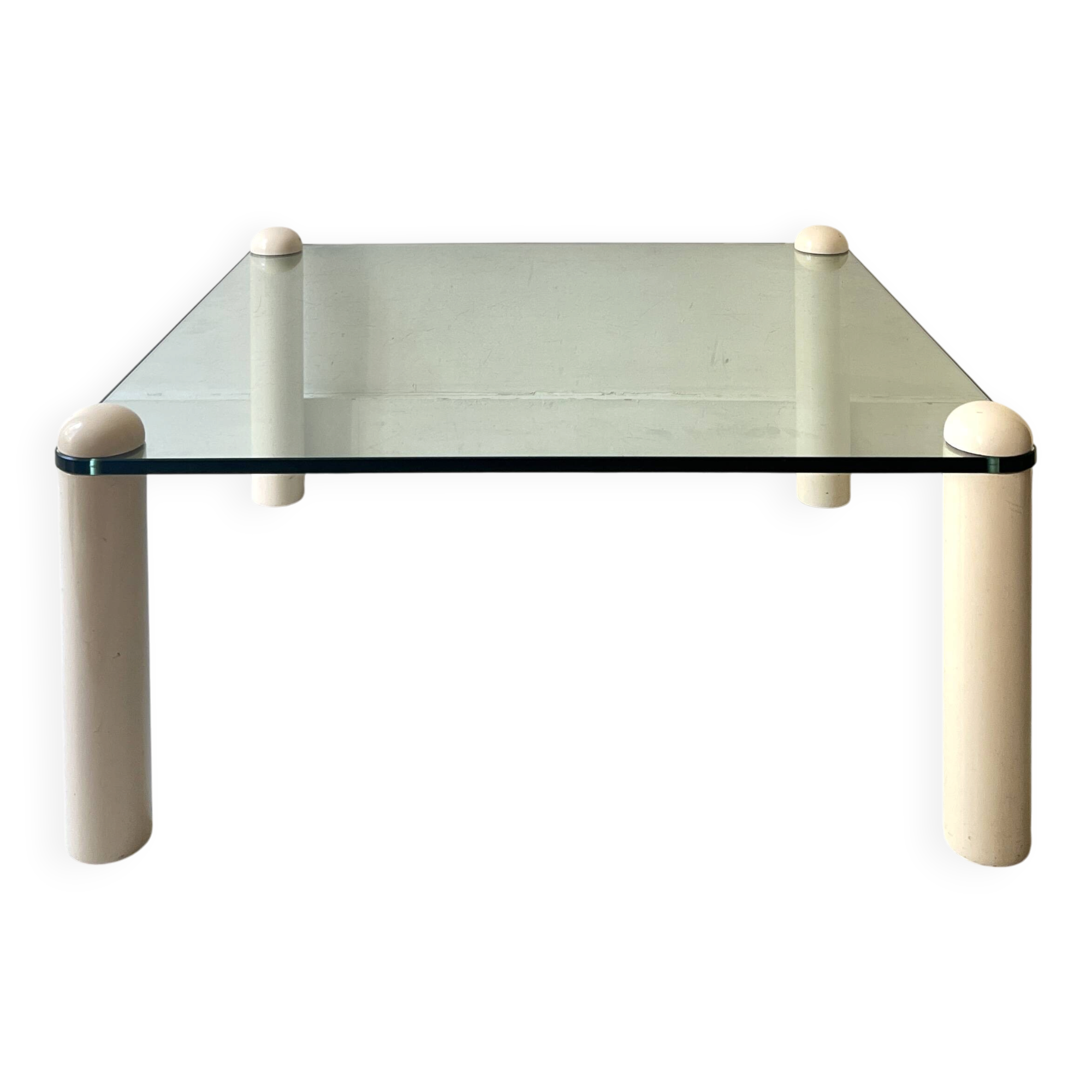 thick glass coffee table, Roche Bobois design 1970