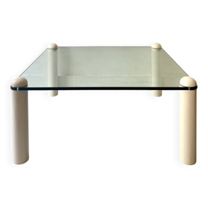 table basse en verre épais, Roche Bobois design 1970