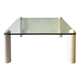 thick glass coffee table, Roche Bobois design 1970