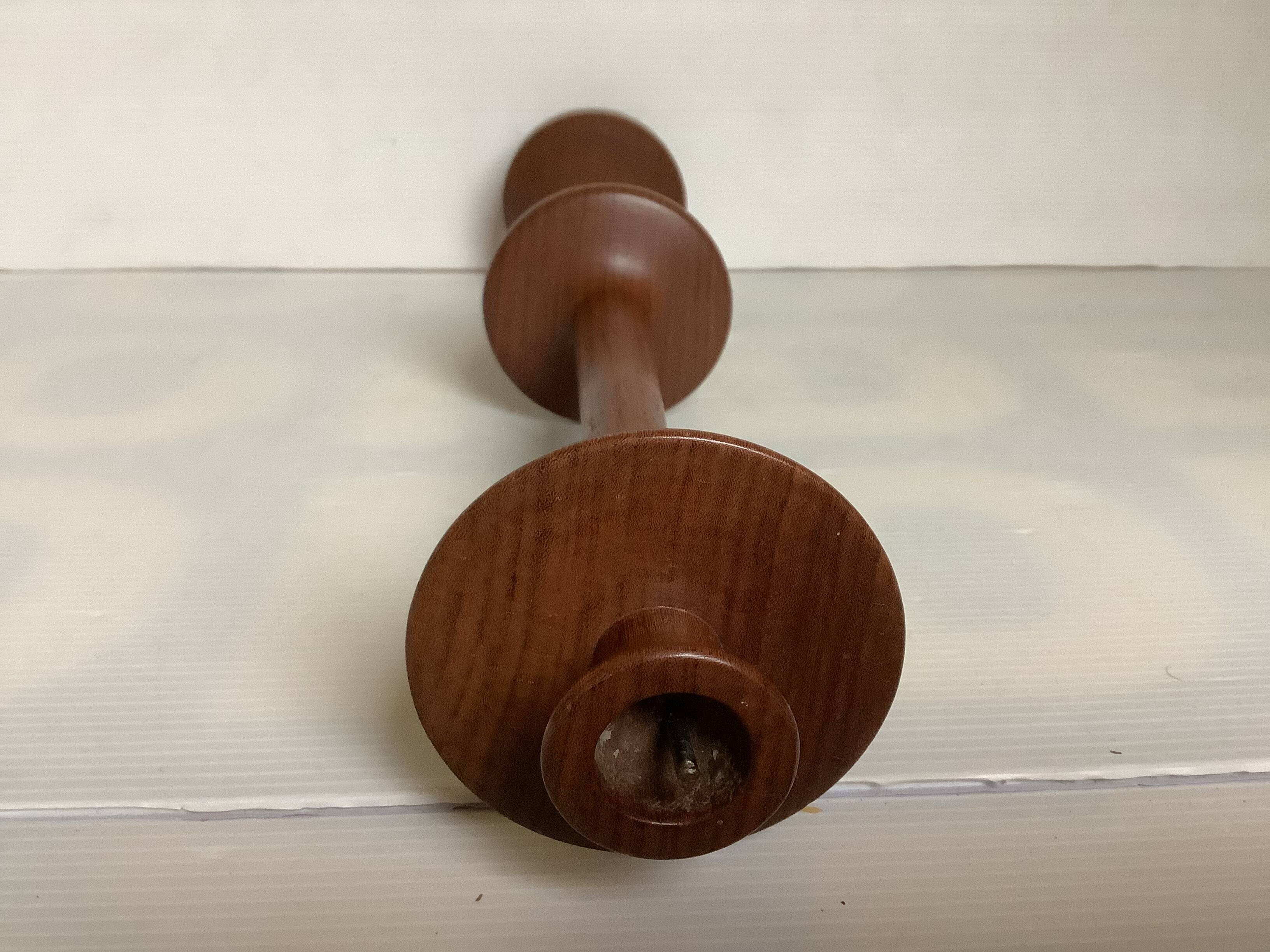 Large Scandinavian teak wood candle holder