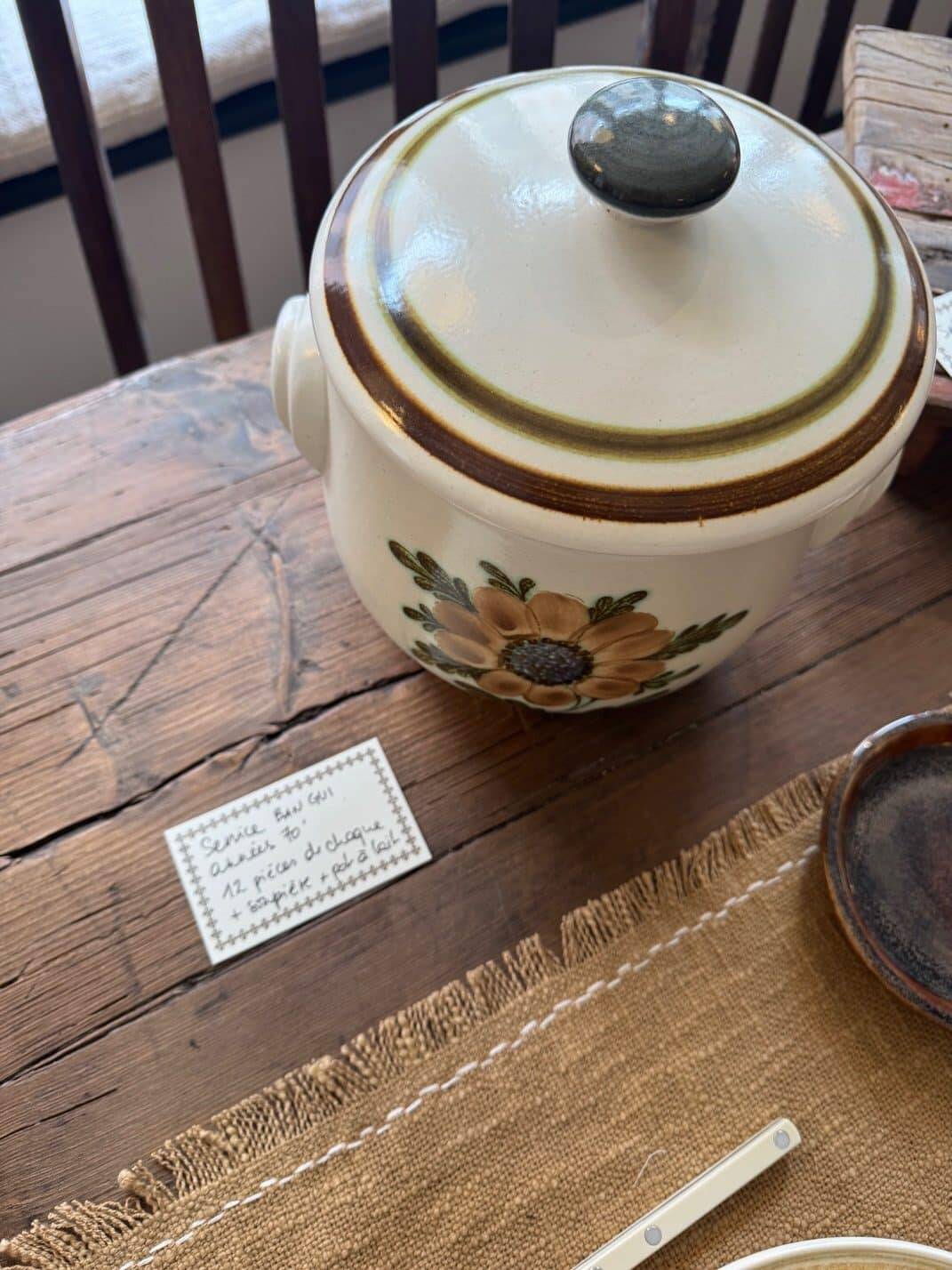 Vintage tableware set Bangui – Faïencerie de Gien - 1970s
