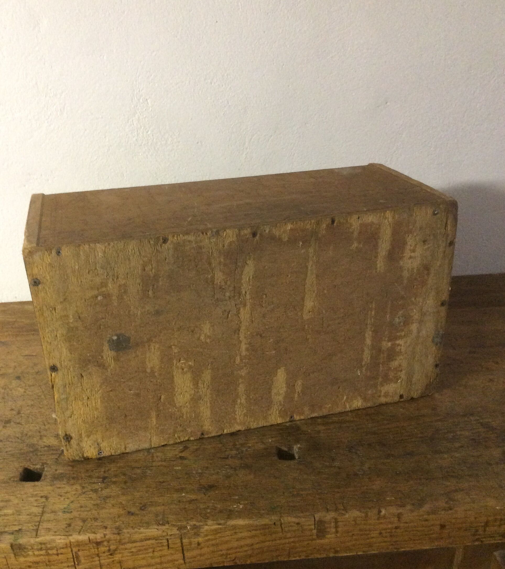 Old wooden tool box