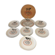 CHEESE SERVICE 12 PLATES AND PORCELAIN TRAY AUTEUIL CREATION JACQUES LOBJOY