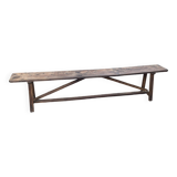 Solid wood bench