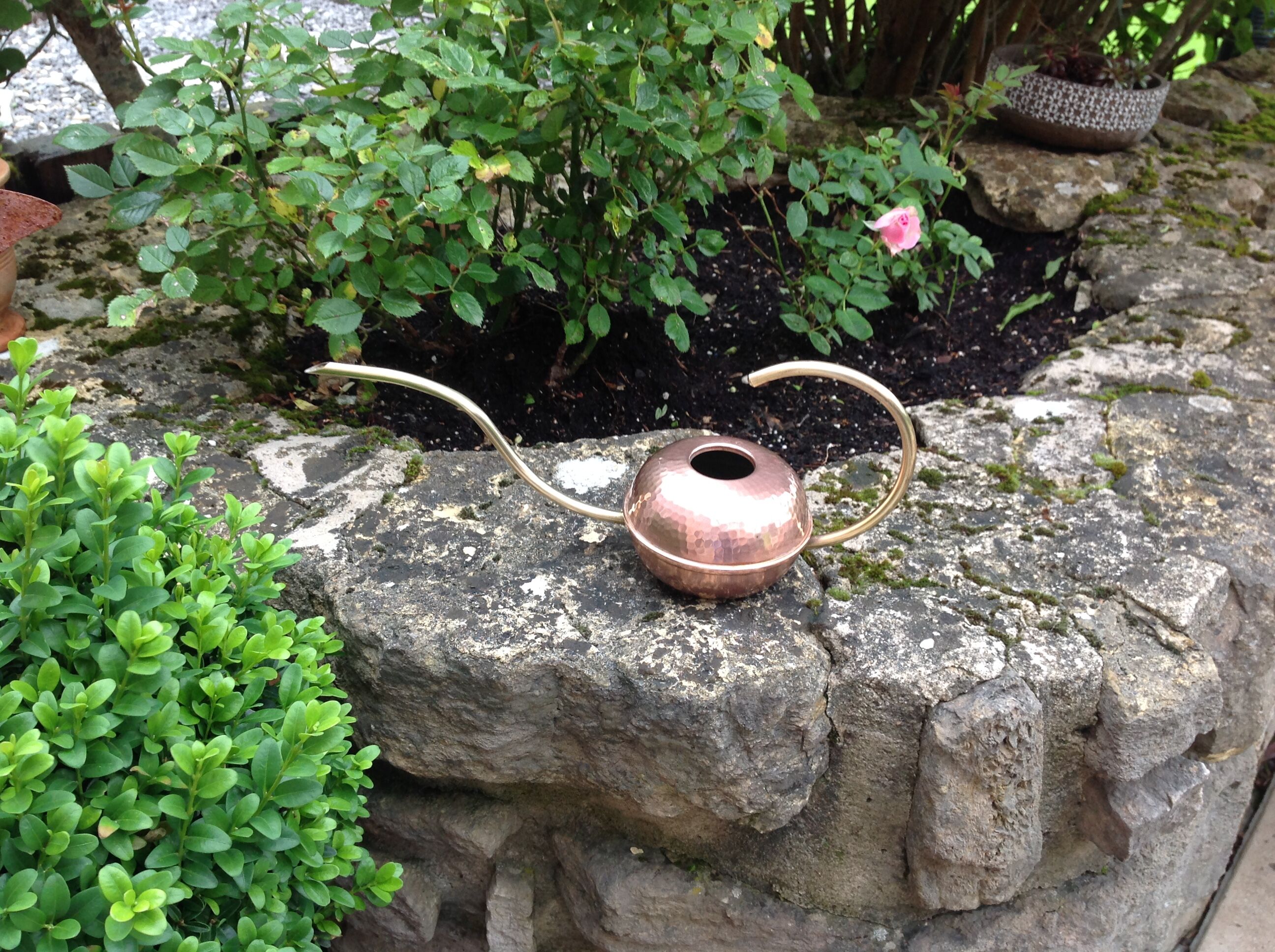 Red copper/vintage ball watering can 60s/70s