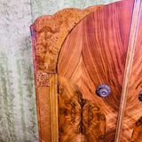 Art decó vintage Brocante burr walnut compactum wardrobe 1920-1930
