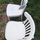 Paire de chaises de bistrot blanches
