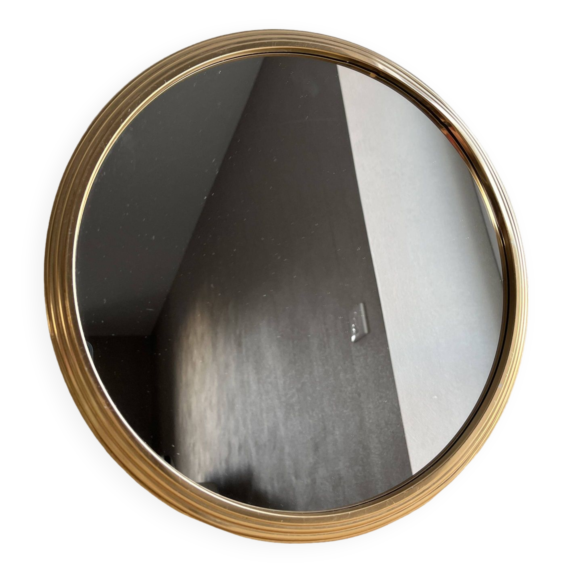Vintage round gold mirror