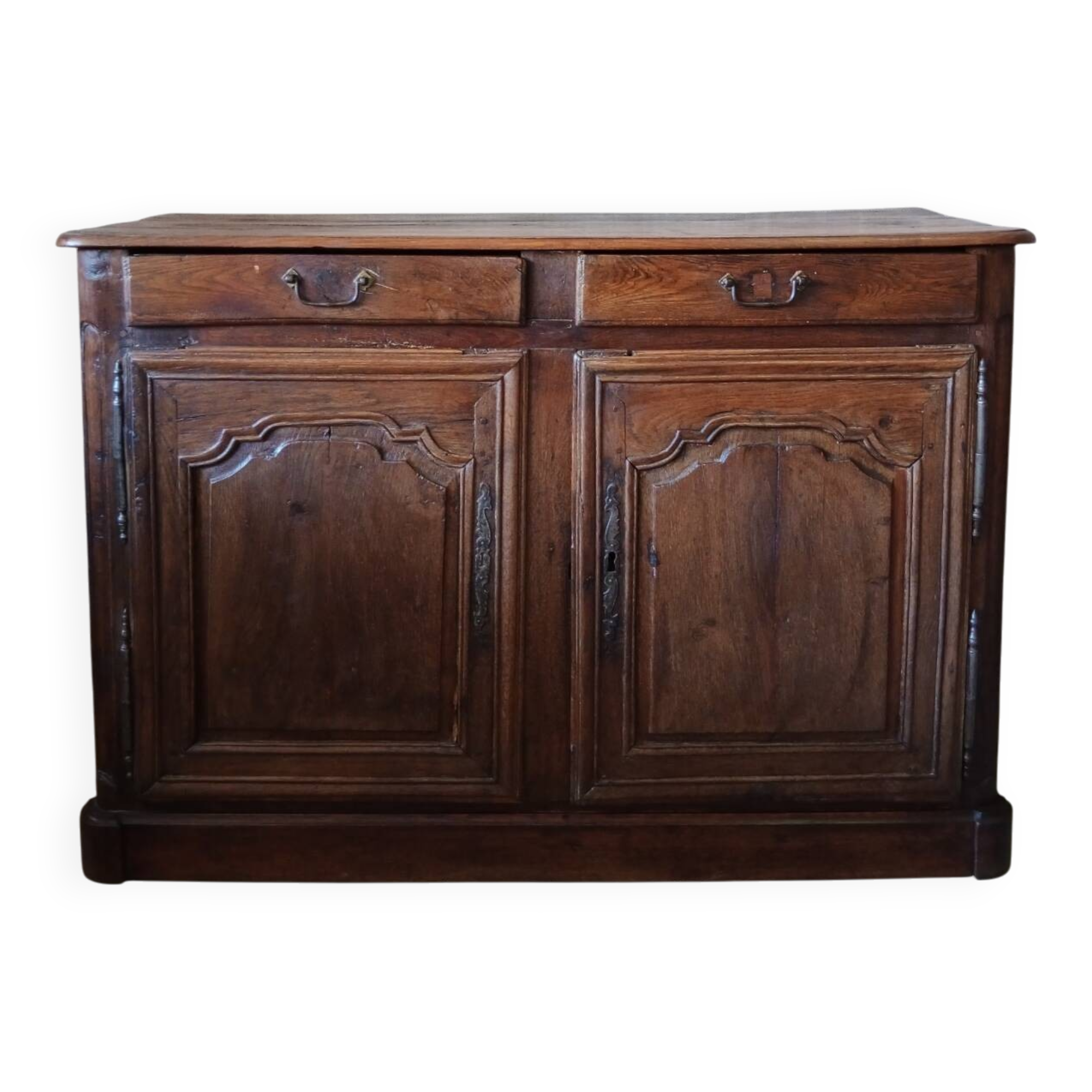Rustic antique oak sideboard with 2 doors
