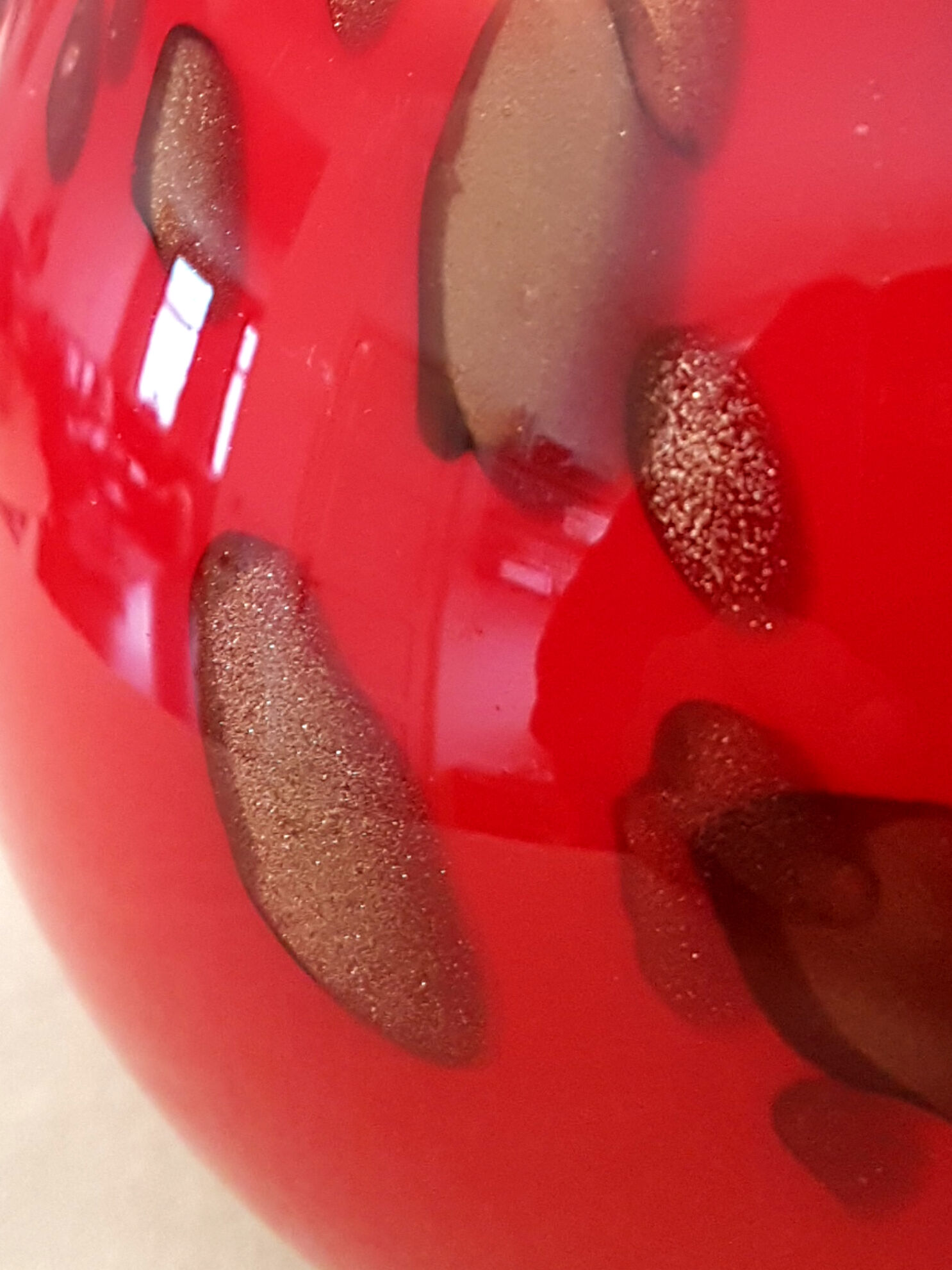 Set of 3 handmaee Murano glass vases