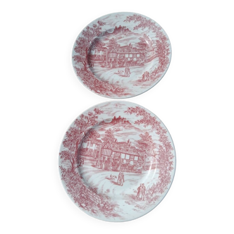 Royal Wessex pink English plates
