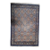 1950s handmade wool floral rug, ivory and blue, 98 × 145 cm