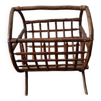 Rattan magazine holders