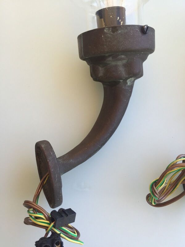 Anciennes paire d'appliques d  bateau