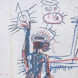 Jean-Michel Basquiat. Numbered color screenprint. 1990s.