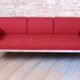 Bauhaus Sofa in Chrome and Upholstery by Hynek Gottwald, Czech, 1930s