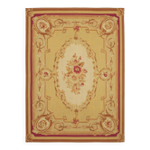 Handmade European Vintage Aubusson Kilim 268 cm x 365 cm