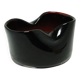 Container, modernism, black glass, Poland, 1970s.