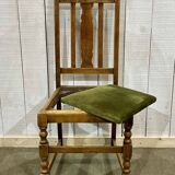 Set of 4 English oak chairs from the 1930s