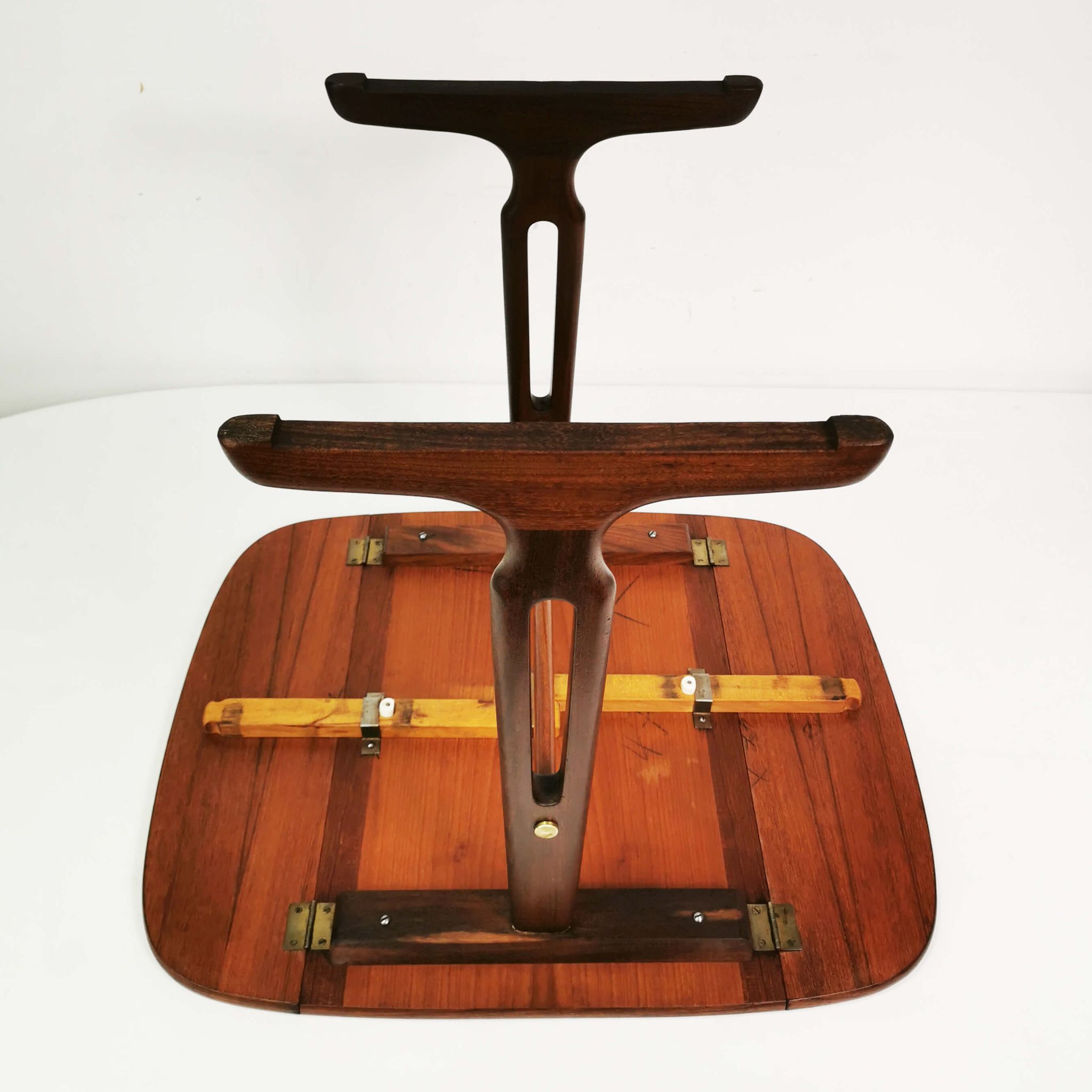 Teak & rosewood extendable table, Denmark, 1960s