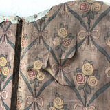 Paravent 4 pans en tissu ancien