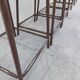 Series of 6 old workshop iron stools 1980