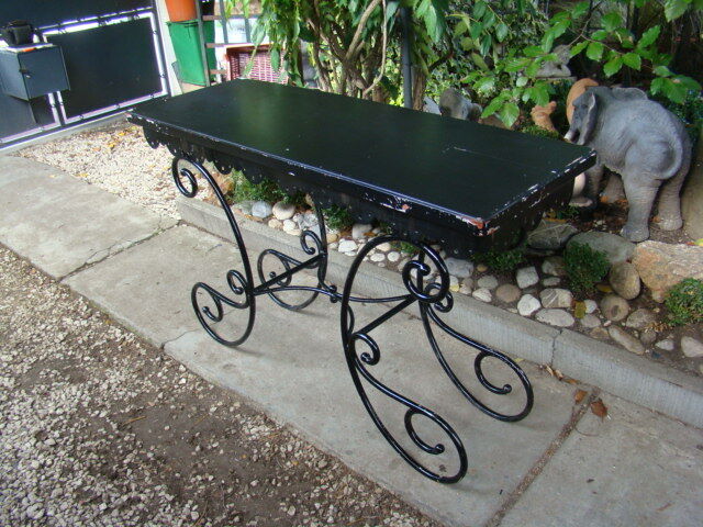 Old wrought iron console