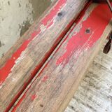 1950s oak bench with red patina, 2m