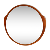 Miroir à ailettes en teck années 1960 51x48cm