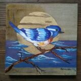 Peinture à l'huile oiseau