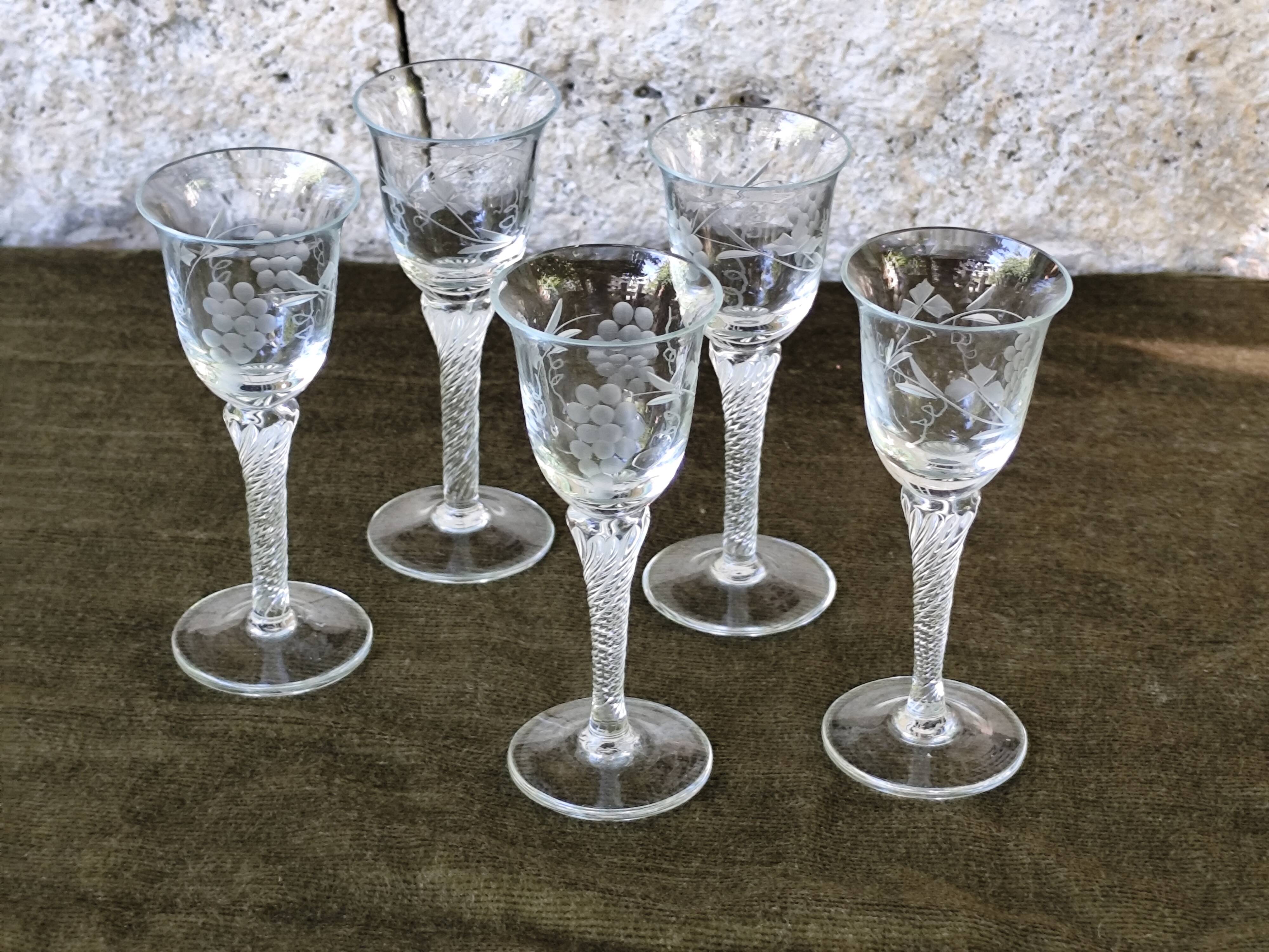 Engraved wine glasses